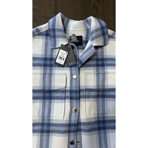 NWT Ret $ 399 Rails Jaro‎ Ivory Bay Coat Women Plaid - Size M - Picture 6 of 9